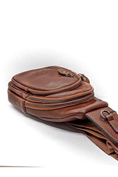 Westpolo Τσάντα σώματος West Polo Tan Unisex Τσάντα χιαστί και στήθος με ιμάντα ώμου