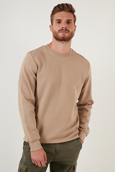 Buratti Sweat pentru bărbați, din bumbac, cu decolteu rotund, cu ajustare normală 5905337