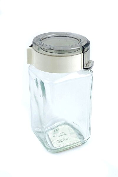 Tiesa Home برطمان توابل زجاجي صغير سعة 200 سي سي مع غطاء أبيض