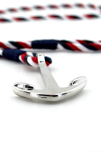 Solfera Sailor Colors Rope Metal Anchor Sailor Men's Bracelet M023g