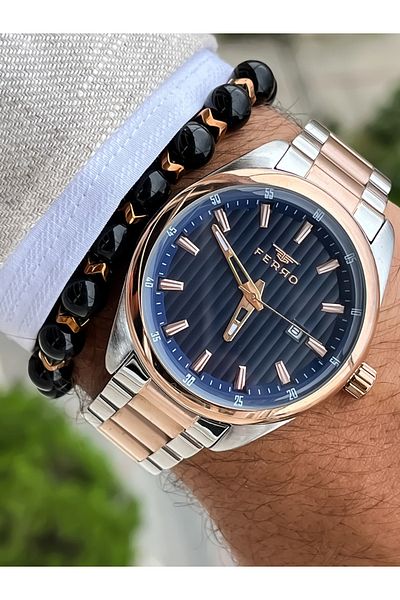 FERRO Special Design Men's Wristwatch + bracelet