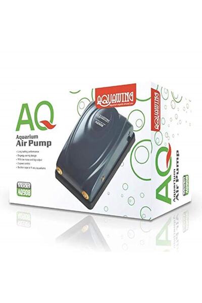 Aquawing Aq908 Çift Çıkışlı Akvaryum Hava Motoru 2x4 L/dak 5 W.