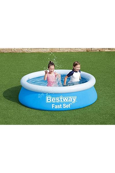 BESTWAY Fast Set Pool, 183 X 51 Cm, Pump Free, Round, Blue