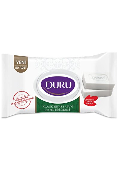 Duru Beyaz Sabun Kokulu Islak Mendil 50 Adet
