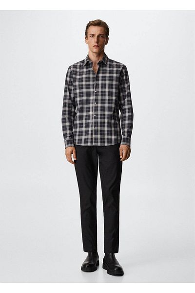 MANGO Man Cămașă în carouri slim fit