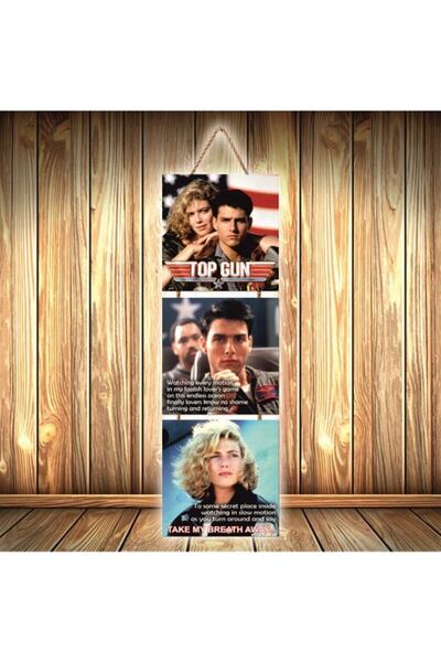 Triple Retro Wooden Poster with Top Gun Design Ü348
