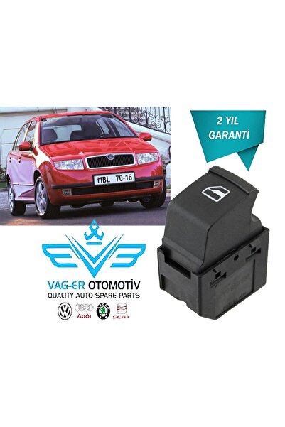 OEM Skoda Fabia Mk1 2000-2008 Arka Sağ Cam Açma Düğmesi Tuşu Butonu Uyumlu