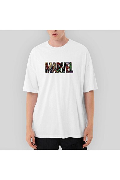 Z zepplin Marvel Heroes In Post 2 Tricou alb supradimensionat