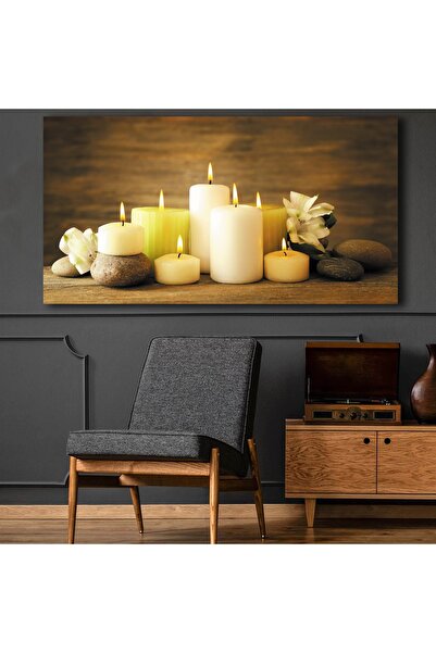 Seis Tasarım Modern Mumlu Dekoratif Kanvas Tablo