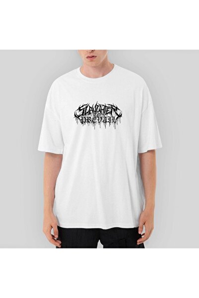 Z zepplin Λευκό μπλουζάκι με λογότυπο Slaughter To Prevail oversized