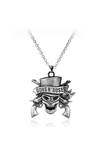 Köstebek Guns N Roses Skull Head Skull Necklace