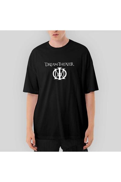 Z zepplin Tricou negru supradimensionat cu logo Dream Theater 3