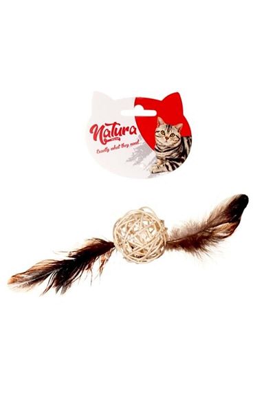 natura Ptc-001 Furry Bamboo Ball Cat Toy 20 Cm