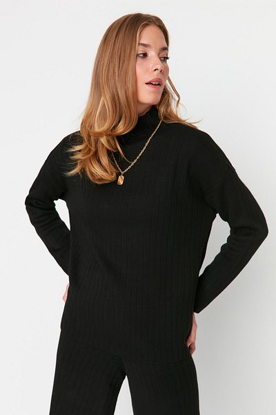 Trendyol Collection Wide Fit Black Knitwear Set - Twoaw23Au00255