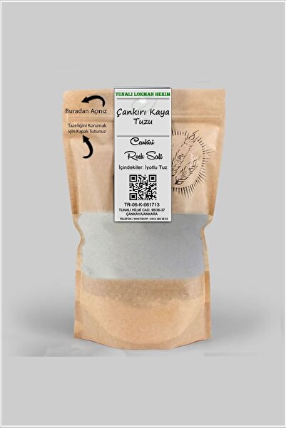 Tunalı Lokman Hekim Çankırı Doğal Mineralli Iyot Ilaveli Toz Kaya Tuzu 250gr
