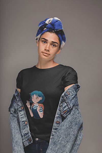 ErTaPassage Μπλουζάκι μαύρο Anime Japanese Girl με τύπωμα - T5488534