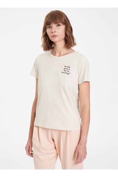 WESTMARK LONDON Ženska bež majica od sirovog pamuka "Spasite svet"
