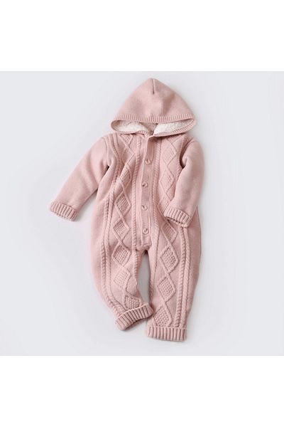 Bibaby Jumpsuit Knitwear Welsoft Patterned Beige