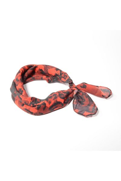 Tedz Collection Paredora Coral Leopard Scarf