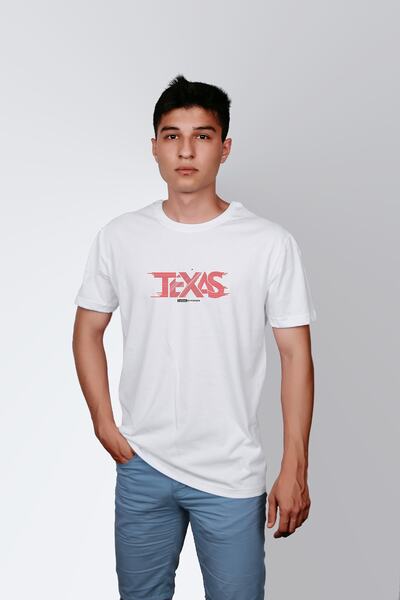 ErTaPassage White Texas cu imprimeu Bărbați tricou - T5251386