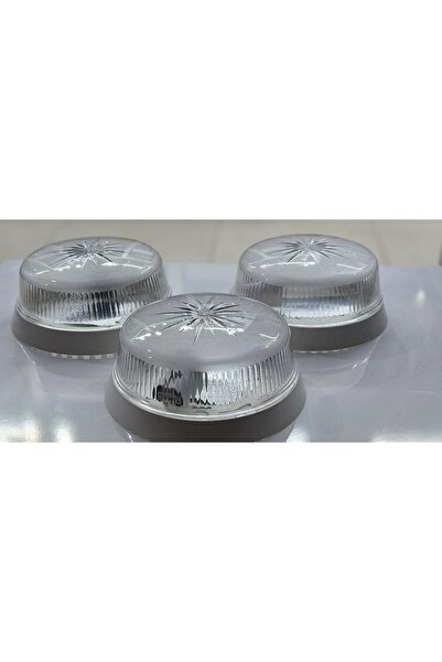 Arel Sıva Üstü Plastik Tavan Glop Armatür Tek Duylu 3 Adet