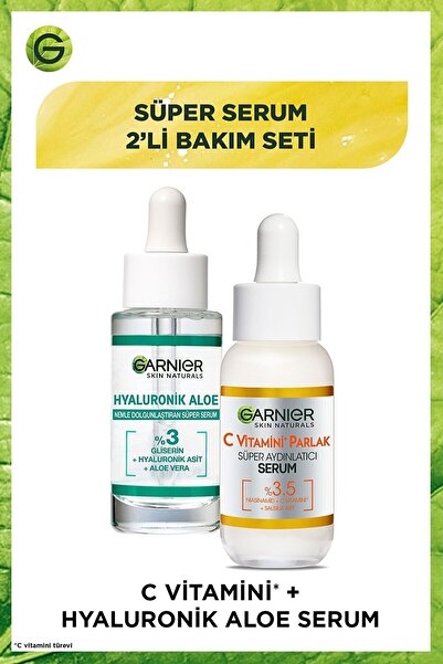 Garnier Süper Serum Canlandırıcı 2'li Bakım Seti C Vitamini + Hyaluronik Aloe...
