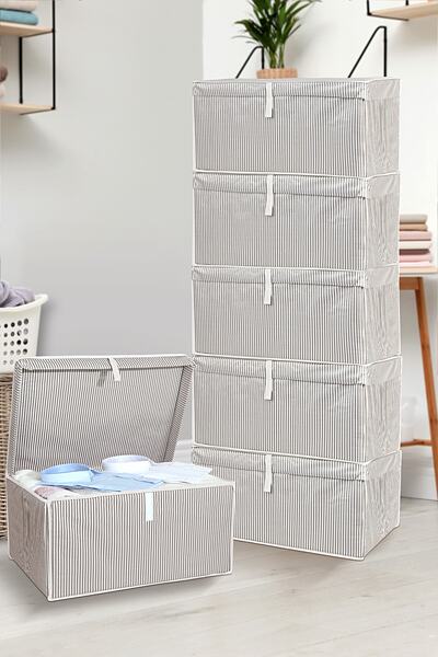 Meleni Home 6'lı Kapaklı Çok Amaçlı Hurç Saklama Kutusu Organizer Mega 60 X 4...