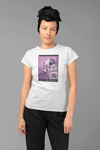 ErTaPassage Tarotul Împăratului Alb pentru femei cu imprimeu supradimensionat...