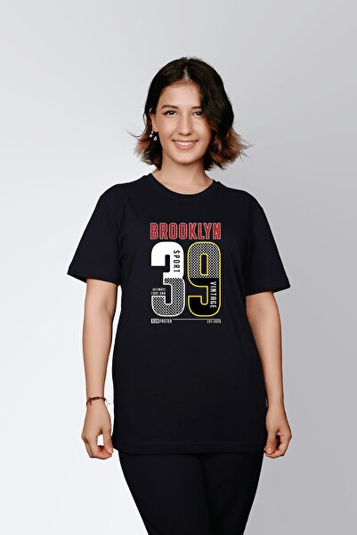 ErTaPassage Brooklyn 39 cu imprimeu Femei negre tricou - T6368330