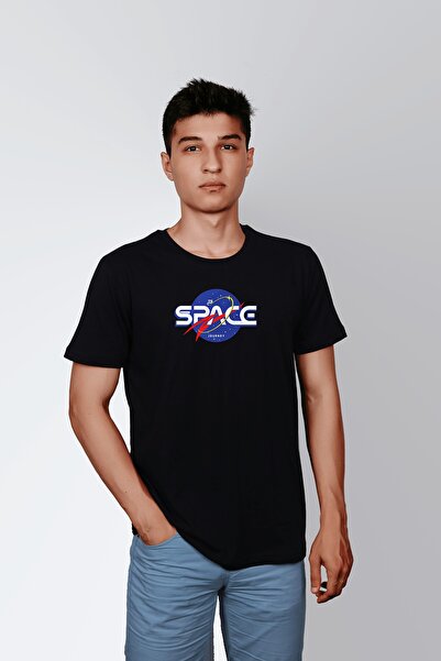 ErTaPassage Crno svemirsko putovanje Štampano Muškarci T-shirt - T3866071