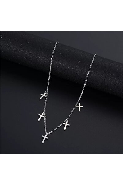 GÜMÜŞ 925 Ayar Çoklu Haç Kolye