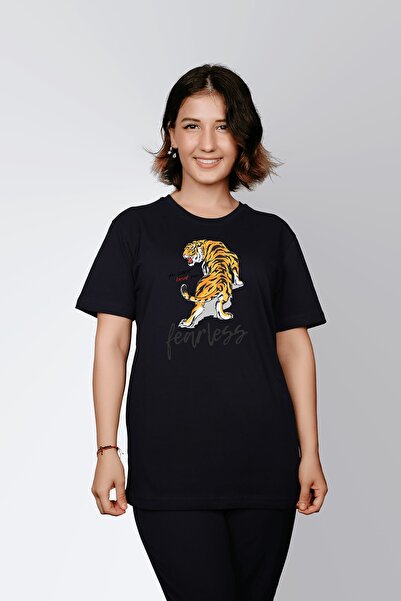 ErTaPassage Μαύρο μπλουζάκι για γυναίκες You Can't Beat Me με τύπωμα - T7979823