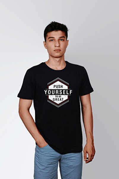 ErTaPassage Black Cool pentru bărbați - Scriit forțat cu imprimeu Standard tr...