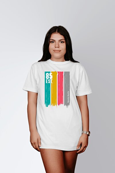 ErTaPassage Femeie cu scris original alb tricou - T5806058