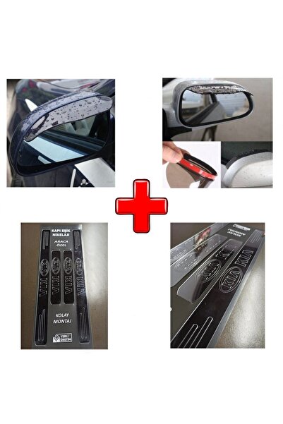 Aksefuar Lazer Kia Sportage Uyumlu Kapı Eşiği Ve Ayna Yağmur Koruyucu