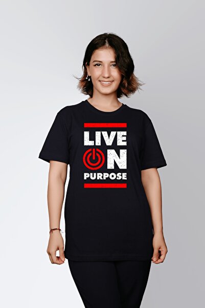 ErTaPassage Μαύρο μπλουζάκι oversized με τύπωμα - Με να ξέρω πώς να ζω T5678555