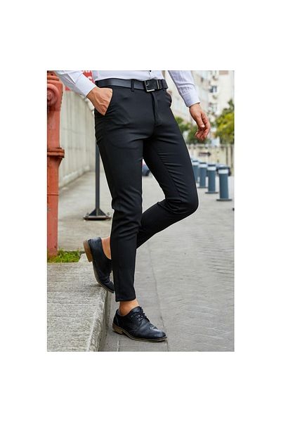 DENİM LONİ Captiva Italian Cut Slim Fit Men's Linen Trousers-5419