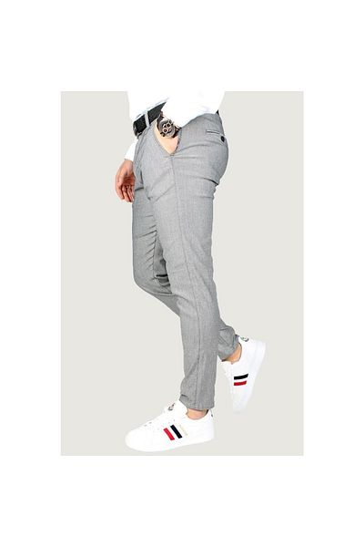 DENİM LONİ Ανδρικό λινό παντελόνι Captiva Italian Cut Slim Fit-5419