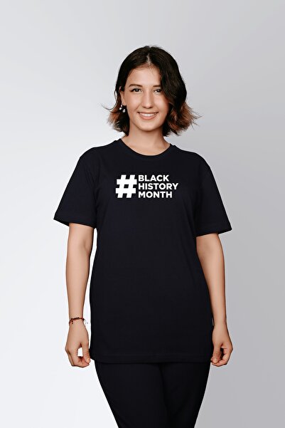 ErTaPassage Black Black History cu imprimeu Femei tricou - T5793422