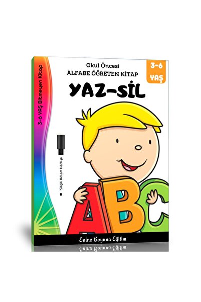 Enine Boyuna Eğitim Preschool Alphabet Book (Write-Erase)