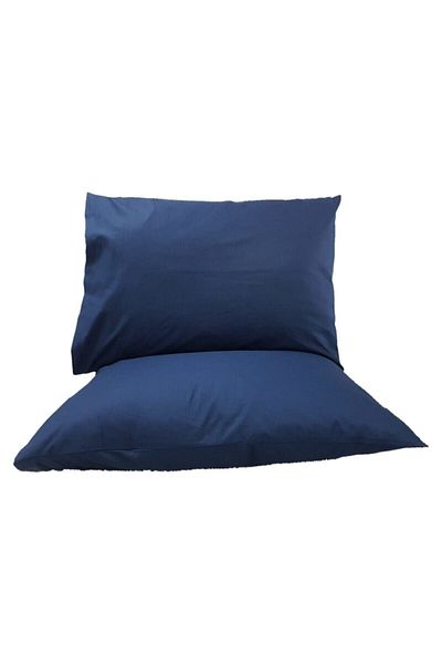 mer-tim ezberbozan ev tekstili Βαμβακερή Μαξιλαροθήκη Navy Blue 2 τεμαχίων - 50x70 Renforce