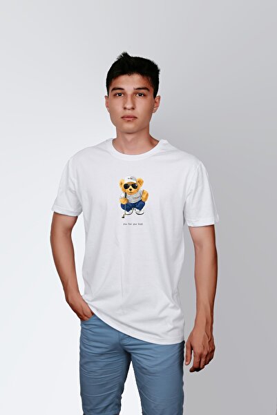 ErTaPassage Beli muškarac T-shirt - Cilj Štampano , Standard, T3362474