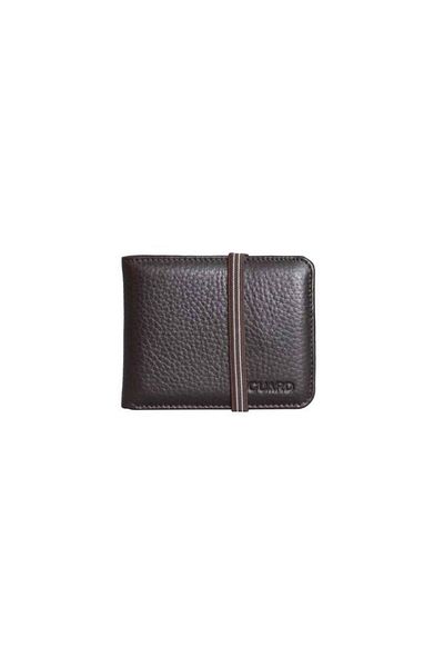 GUARD Genuine Leather Brown Elastic Sports Wallet