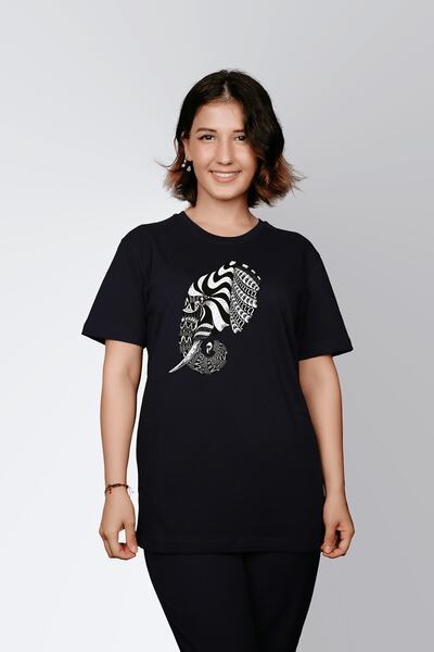 ErTaPassage Elefant negru cu imprimeu Femei tricou - T3750812