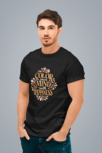 ErTaPassage Black Happiness cu imprimeu Bărbați tricou - T434084