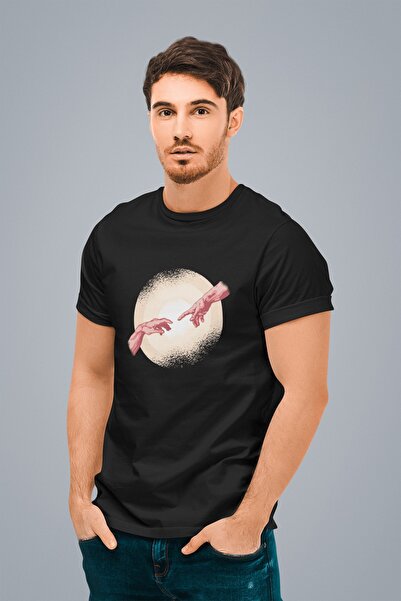 ErTaPassage Negru cu imprimeu Bărbați tricou - T5072687