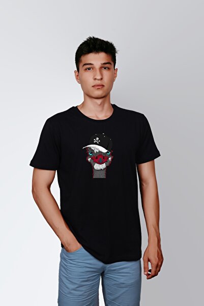 ErTaPassage Ανδρικό μπλουζάκι Blackbird με τύπωμα - T7575138