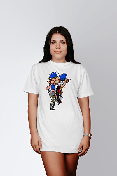 ErTaPassage Beyaz Bmx Boy Femeie tricou - T6415675