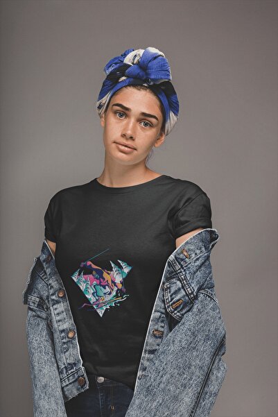 ErTaPassage Black Skier cu imprimeu Femei tricou - T1769892