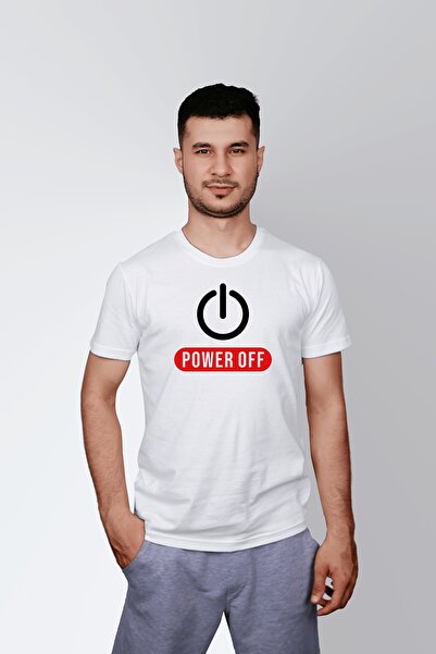ErTaPassage White Power Off cu imprimeu Bărbați tricou - T489464